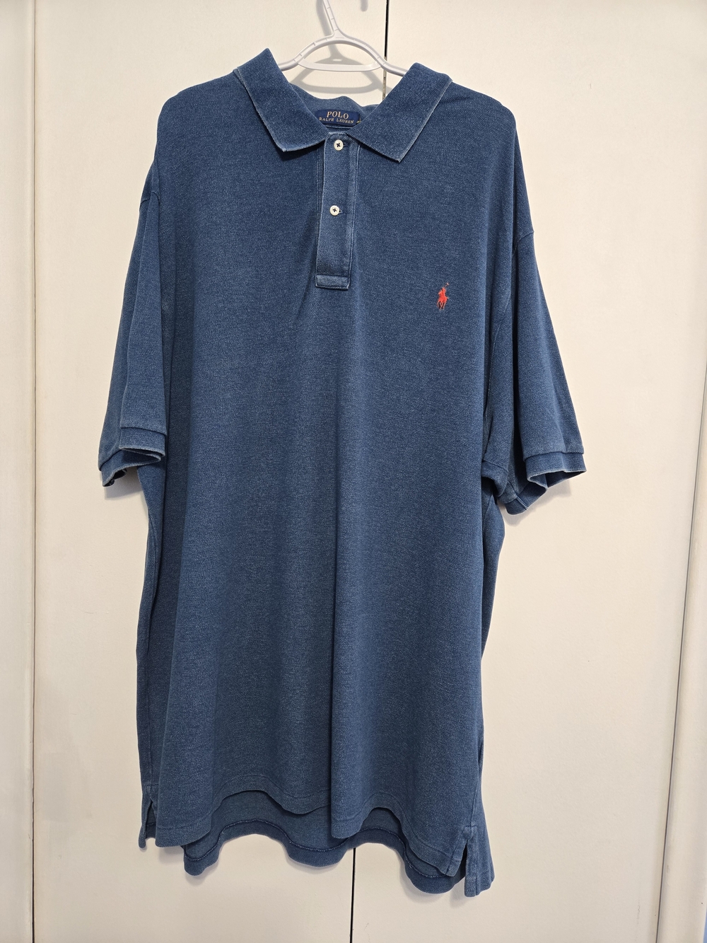 Polo Ralph Lauren Blue Polo Shirt Red Pony Oversized Men's 3XL